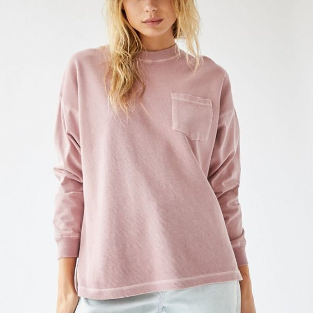 Urban Outfitters Davis Pieced Thermal Pink‎ XS